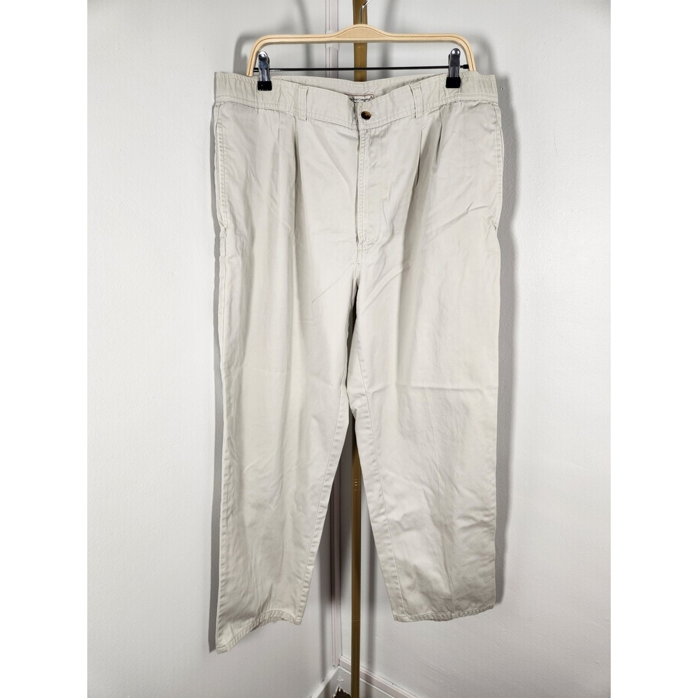 Vintage 90s Bugle Boy Co. Mens Pleat Front Khaki Pants Size 38W 31L